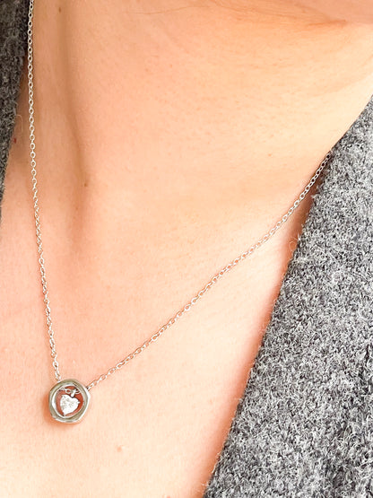 Silver Heartstring Necklace image 2