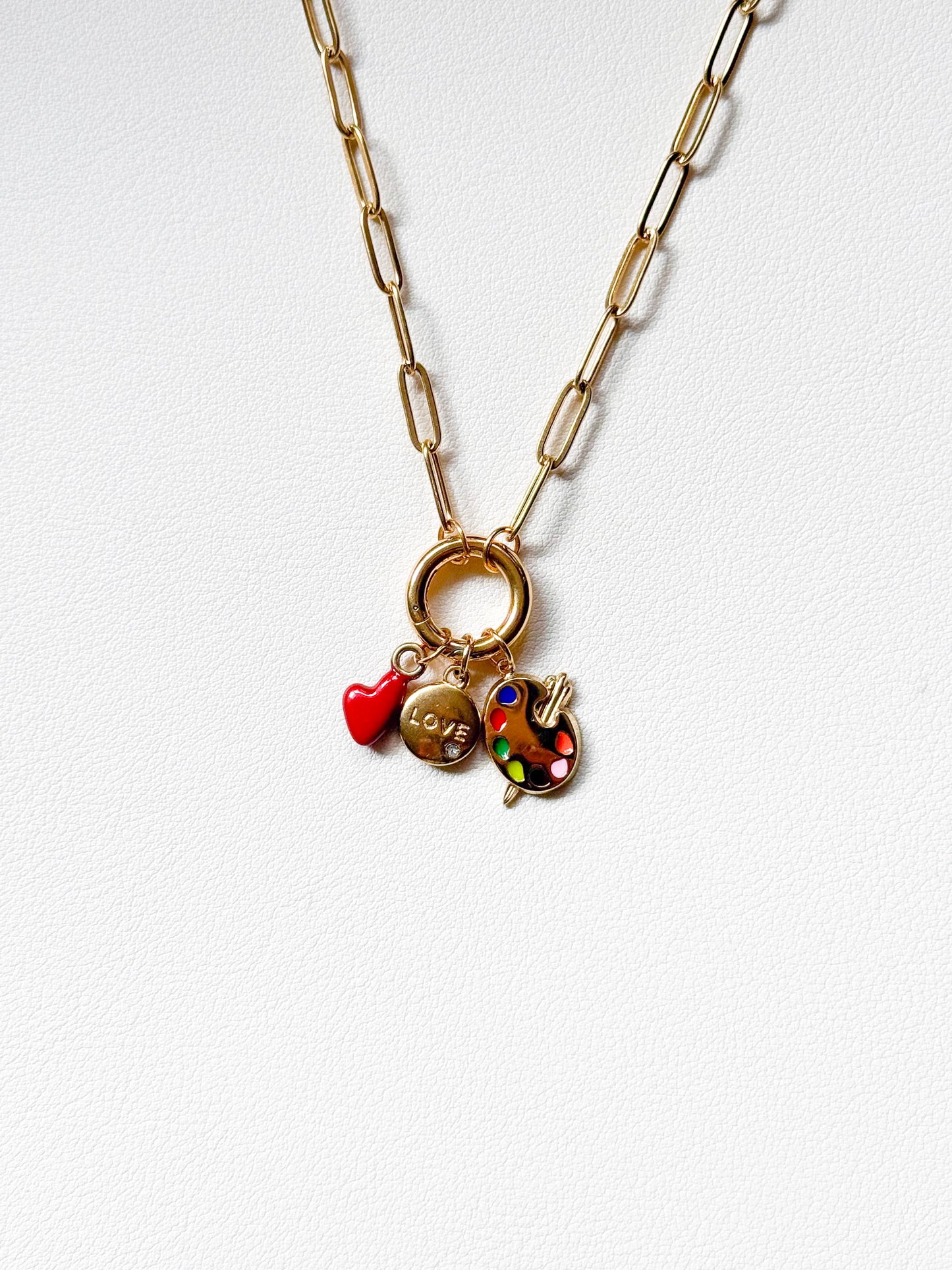 Creative Heart Charm Necklace