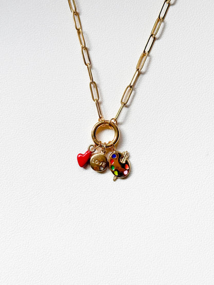 Creative Heart Charm Necklace