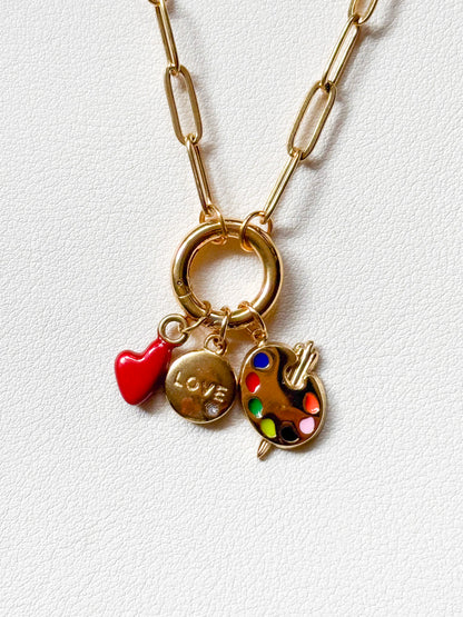 Creative Heart Charm Necklace