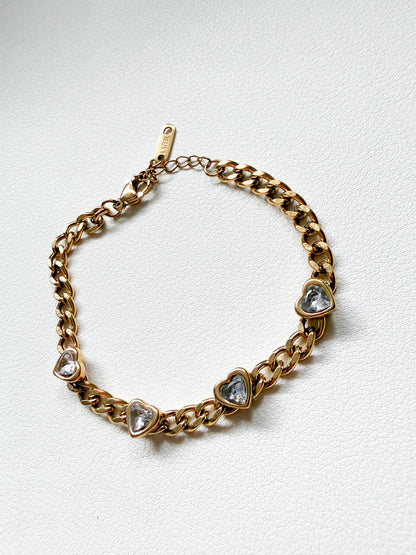 Heart Link Chain Bracelet
