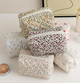 Quilted Floral Makeup Bag