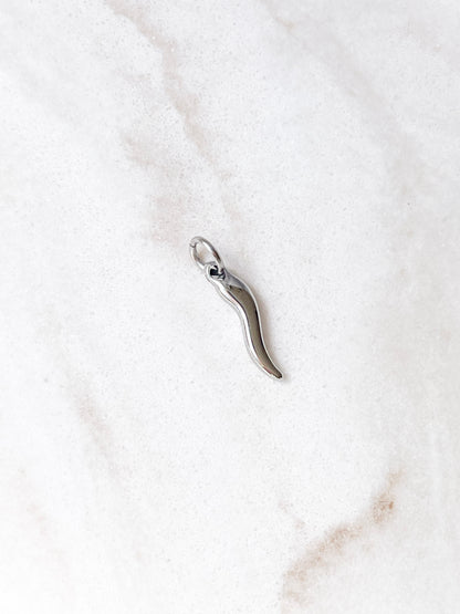 Silver Cornicello Charm