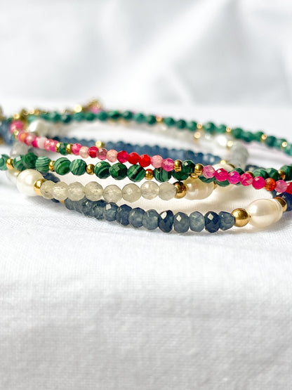 Labradorite and  Freshwater Pearls Anklet  image 2