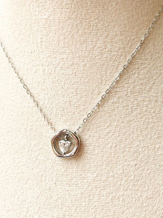 Silver Heartstring Necklace image 1