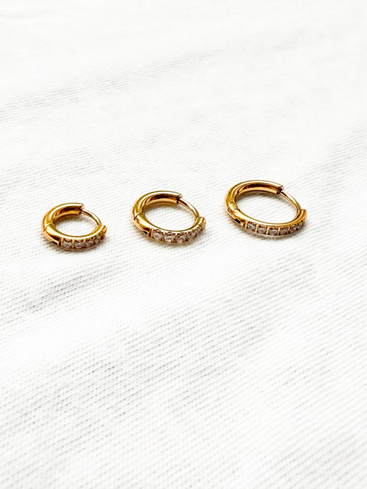 Sparkle Huggie Hoops
