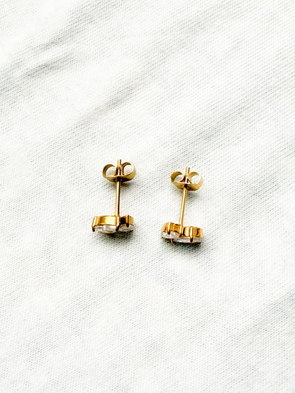 Double Tear Stud Earrings