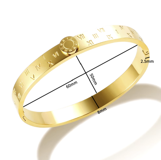 Gold Roman Bangle image 1
