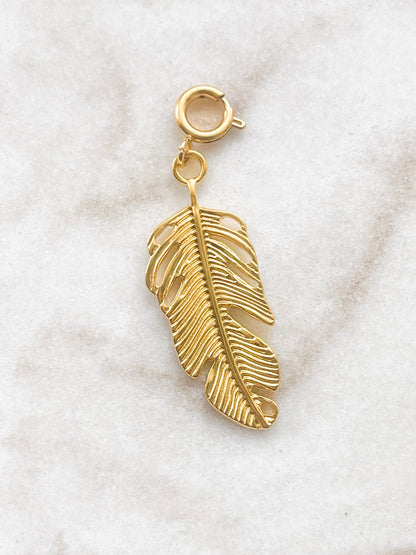 Feather Charm - Gold