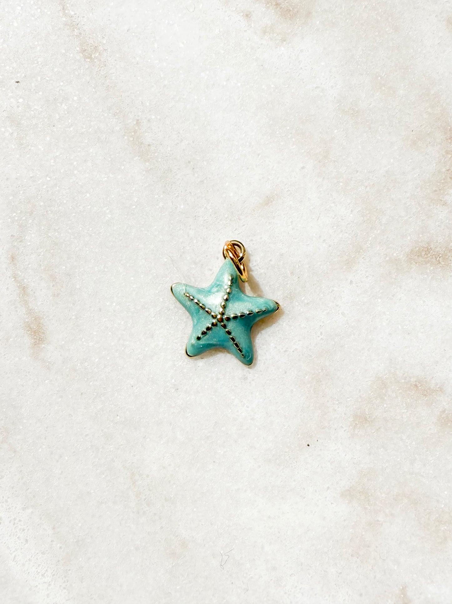 Coastal Star charm - blue