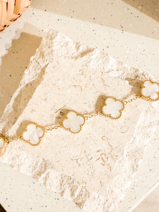 Mother of Pearl Clover Bracelet
