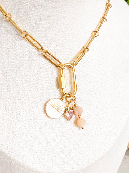 Topaz Double Bead Charm