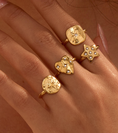 Crystal Heart Ring