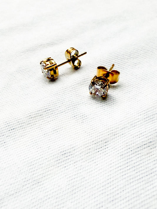 Classic Round Stud Earrings