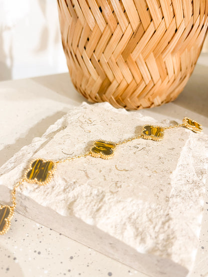 Tiger Eye Clover Bracelet