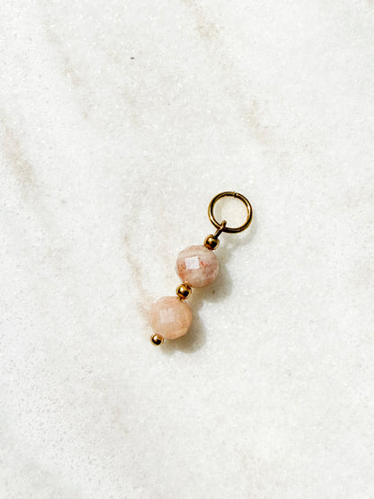 Topaz Double Bead Charm