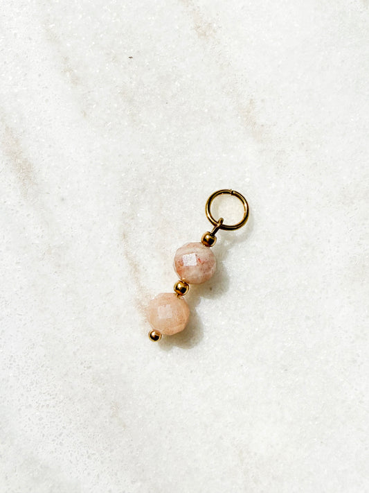 Topaz Double Bead Charm