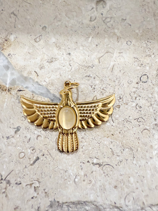 Cat’s Eye Eagle Charm