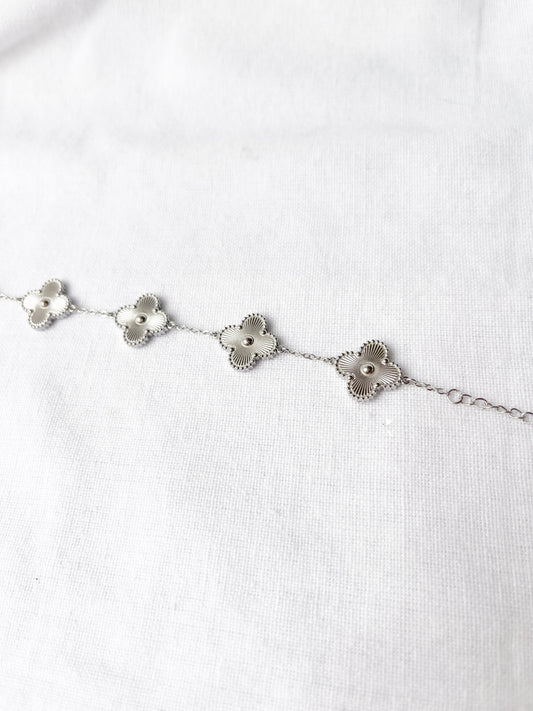 Silver Clover Bracelet