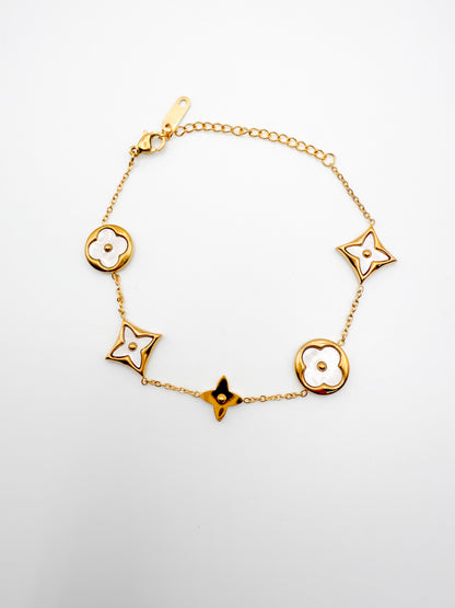 Petal & Star Charm Bracelet