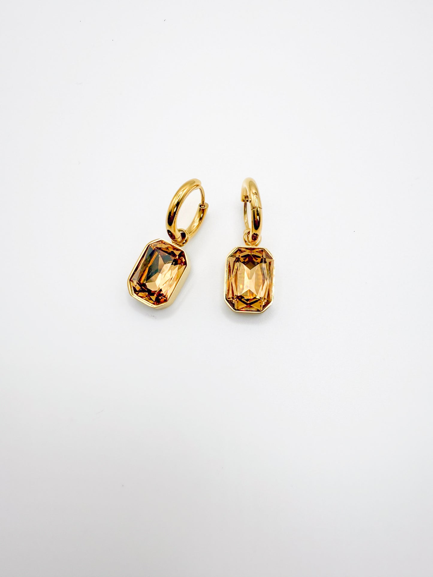 Amber Glow Gem Earrings