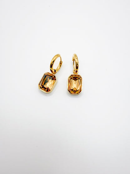 Amber Glow Gem Earrings