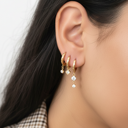 Square Drop Earrings