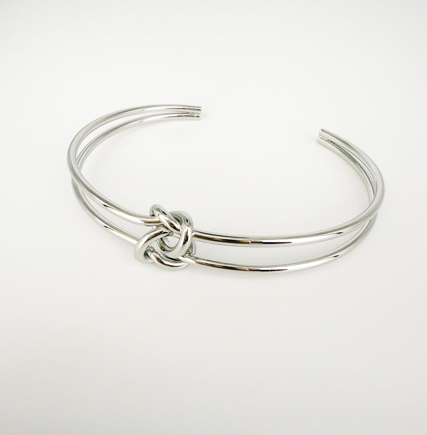 Silver Double Knot Cuff