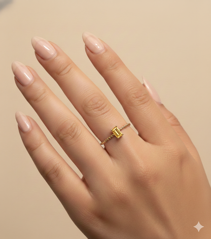 Twisted Solitaire Ring