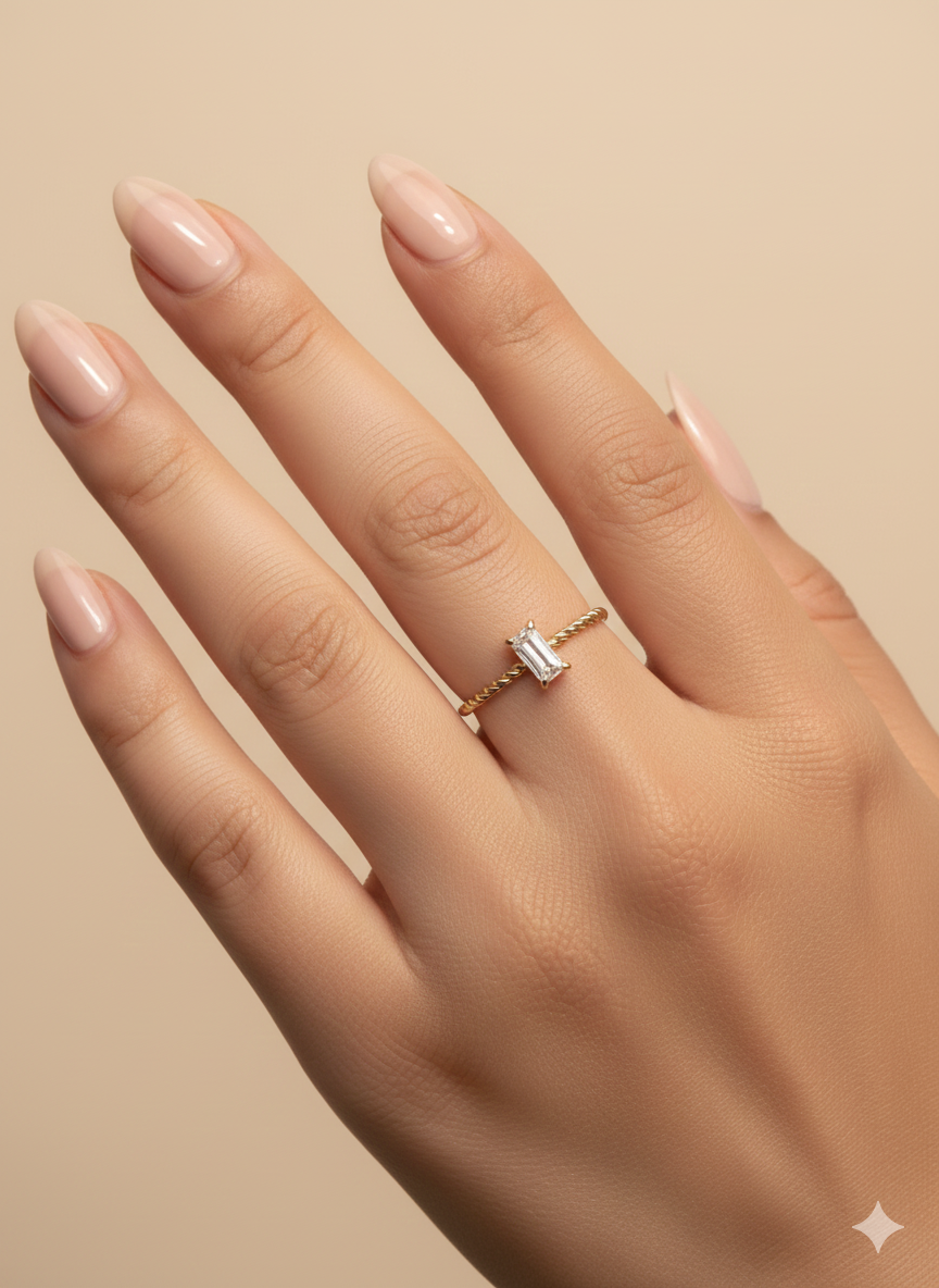 Twisted Solitaire Ring