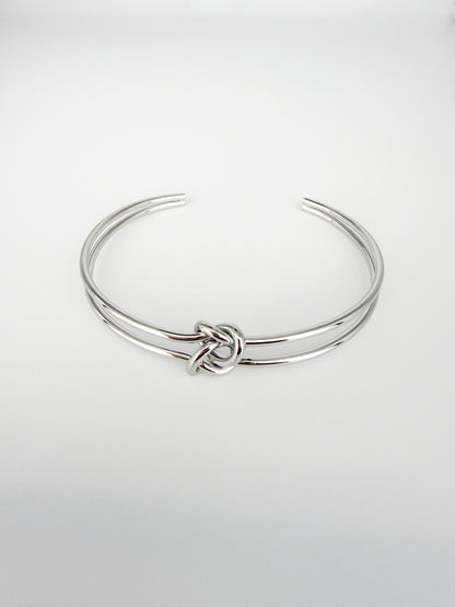Silver Double Knot Cuff