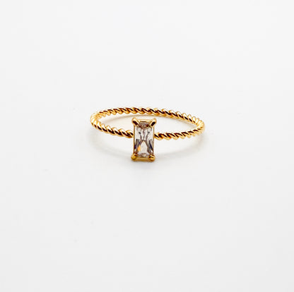 Twisted Solitaire Ring