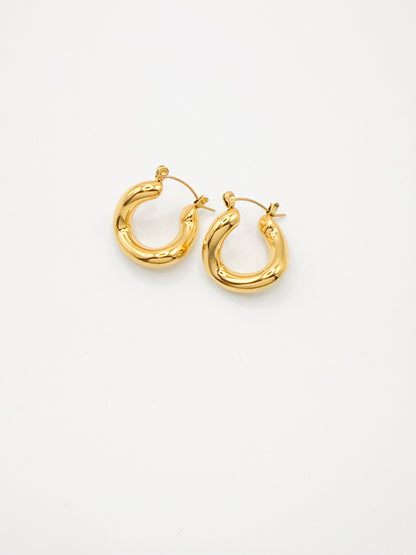 Wave Hoop Earrings