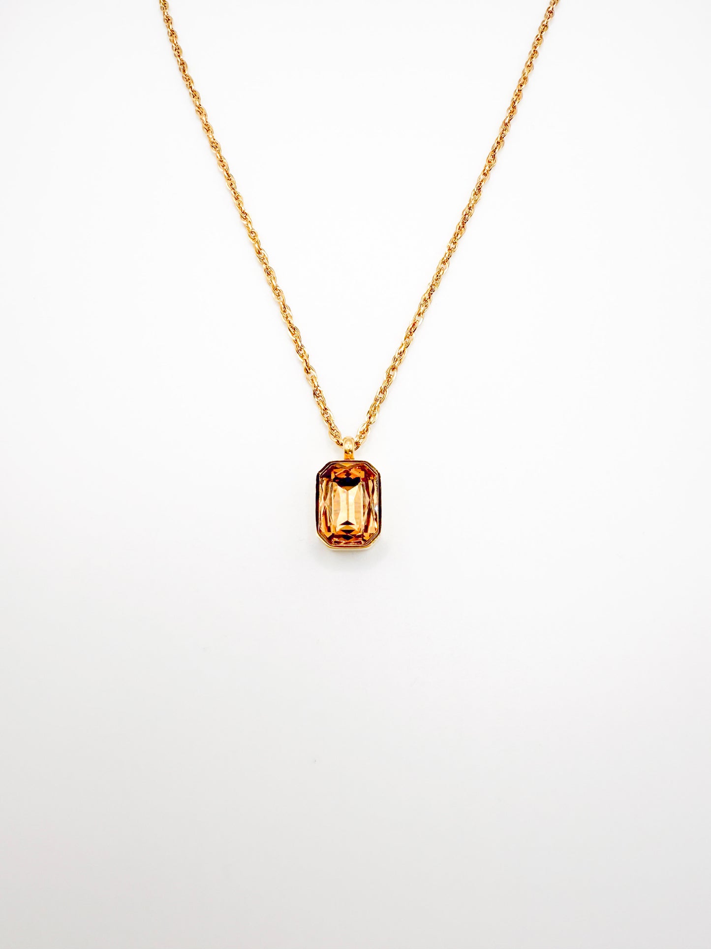 Amber Glow Gem Necklace
