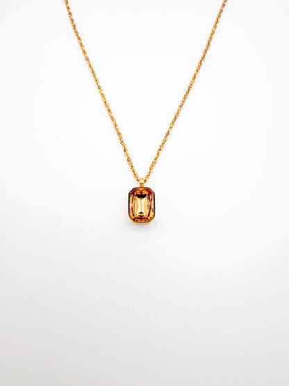 Amber Glow Gem Necklace